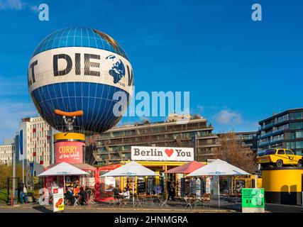 Berlin Hi Die Welt Flyer At The Ministry Of Finance In Mitte Stock Photo