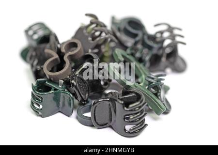 Various plant clips against a white background Stock Photo