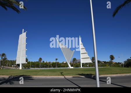 Fountain in Benidorm, in the province of Alicante, Costa Blanca, Spain, November 3rd, 2021 Stock Photo