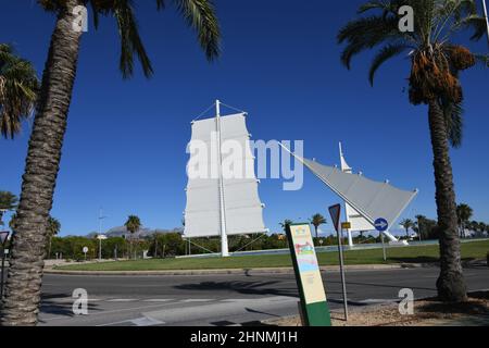 Fountain in Benidorm, in the province of Alicante, Costa Blanca, Spain, November 3rd, 2021 Stock Photo
