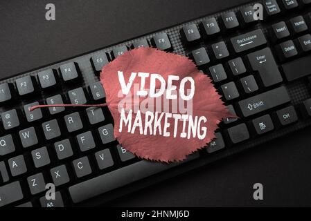 Inspiration showing sign Video Marketing, Word for integrates engaging video into the marketing campaigns Converting Written Notes To Digital Data, Ty Stock Photo