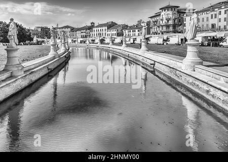 The scenic square of Prato della Valle in Padua, Italy Stock Photo