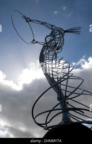 Beacon of Hope statue in Thanksgiving Square Belfast Northern Ireland Stock Photo