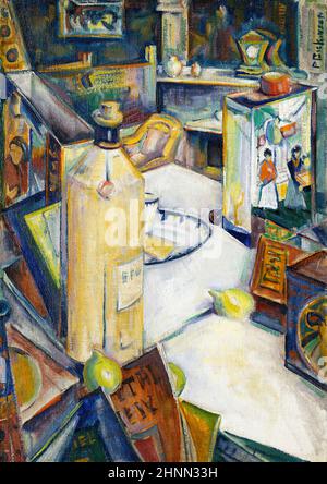 Still Life in Interior by the American artist, Preston Dickinson (1889-1930), oil on canvas, c. 1920-22 Stock Photo