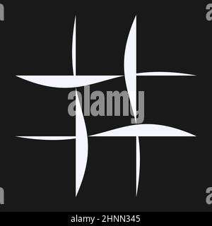 Irregular grid, mesh with random lines. Squares lattice, grating, trellis and plexus pattern - stock vector illustration, clip-art graphics Stock Vector