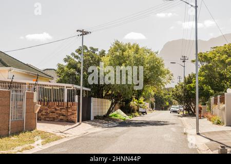 Street in the town of Claremont, Cape Town, South Africa. Stock Photo