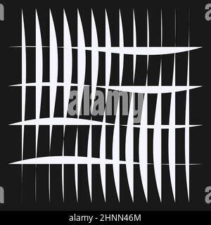 Irregular grid, mesh with random lines. Squares lattice, grating, trellis and plexus pattern - stock vector illustration, clip-art graphics Stock Vector