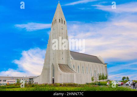Hallgrimur church in Reykjavic Stock Photo