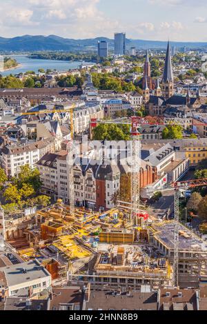 aerial of Bonn, the former capital of Germany Stock Photo