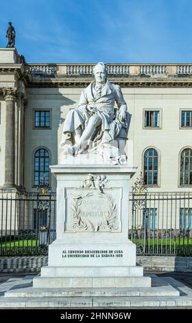 Statue of Wilhelm von Humboldt in Berlin Stock Photo