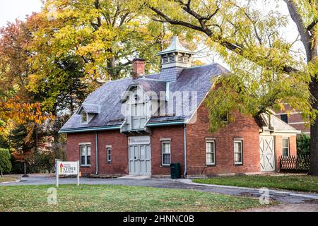 Harriet Beecher house in Hartford, Connecticut. The former home of Beecher serves as museum nowadays. Stock Photo
