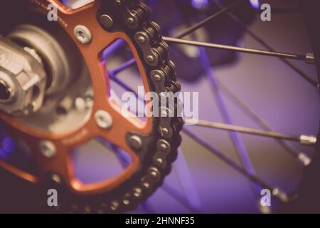 Motorcycle transmission chain Stock Photo