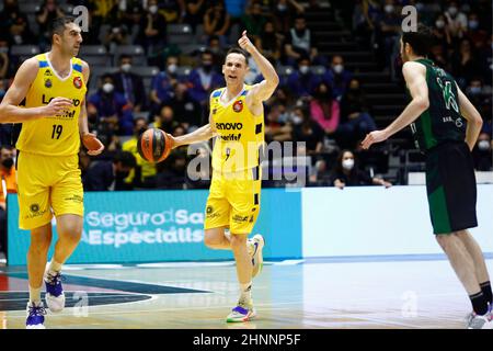 Granada, Spain. 17th Feb, 2022. 17th February 2022; Palace Municipal of Deportes; Granada; Andalucia; Spain; Liga Endesa ACB; Quarter Finals; Copa del Rey; Joventut vs Lenovo Tenerife; Marcelinho Huertas (Tenerife) 900/Cordon Press Credit: CORDON PRESS/Alamy Live News Stock Photo