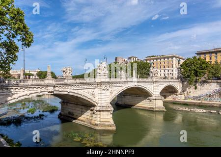 vittorio emanuele II bridge in Rome Stock Photo
