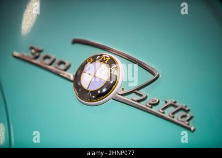 BMW Isetta 300 classic car logo Stock Photo