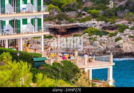 Amazing view on bay and Hotel Cala Figuera Mallorca Spain. Stock Photo