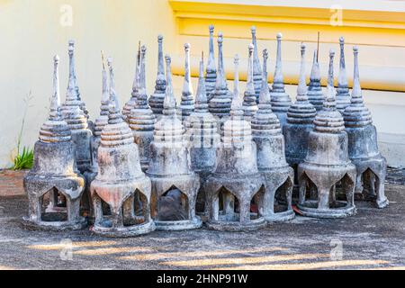 Old stupas Wat Phadung Tham Phothi temple Khao Lak Thailand. Stock Photo