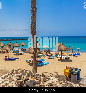 Playa del Camisón landscape panorama Canary Spanish island Tenerife Africa. Stock Photo