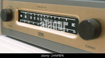 29th of November2021, Russia, Tomsk, old fashioned radio Stock Photo