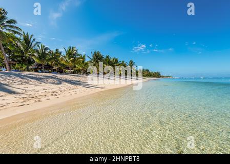 Beach of Le Morne Mauritius Stock Photo