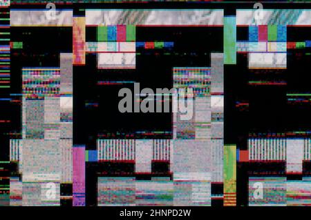 Pixel pattern of a digital glitch Stock Photo