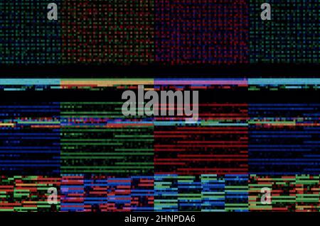 Pixel pattern of a digital glitch Stock Photo