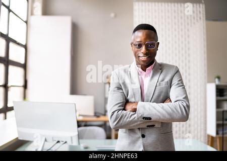 Successful Business Manager Portrait. Corporate Work Success Stock Photo