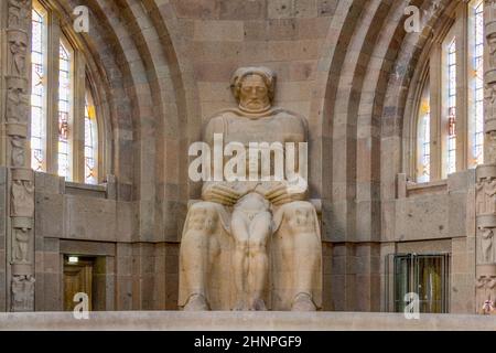 The monument to the Battle of Nations is a monument in Leipzig, Germany, to the 1813 Battle of Leipzig Stock Photo