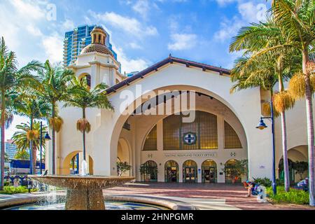 historic Union Station in San Diego Stock Photo