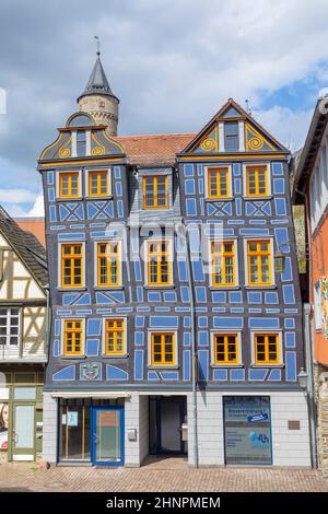 half timbered house in Idstein, Germany. The medieval house is renovated.