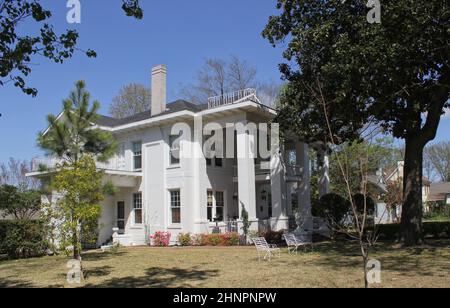 Historic Mansion in Rural Small Town East Texas Stock Photo