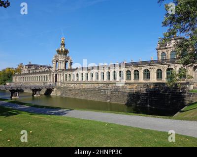 Dresden Zwinger view outside in summer Stock Photo