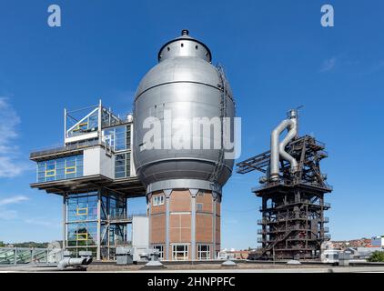 old iron works monuments in Neunkirchen from the late 20th century Stock Photo