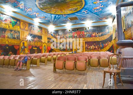 painted Theater and Opera 'Amargosa Opera House' in  Death Valley Junction Stock Photo