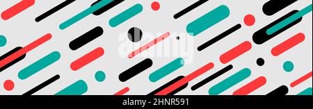 Modern abstraction, composition made of various rounded shapes of lines in color - Vector illustration Stock Photo