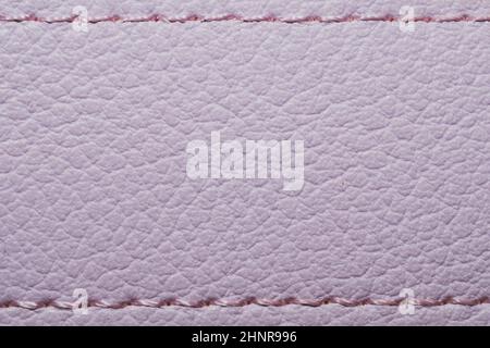 Leather texture with linear stitches. material with seams Stock Photo