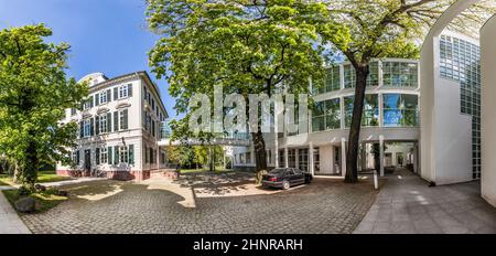 Museum of Applied Art and villa Metzeler as architectural combination in Frankfurt Stock Photo