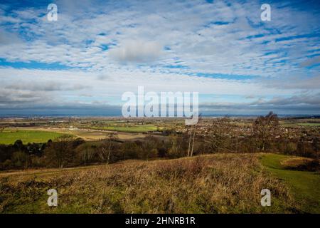 Wendover, UK. 9th February, 2022. The Wendover Green Tunnel North Satellite Compound for the HS2 high-speed rail link is pictured from Bacombe Hill. The Wendover Green tunnel, a 1185m cut and cover tunnel, will run alongside the centre of Wendover. Credit: Mark Kerrison/Alamy Live News Stock Photo