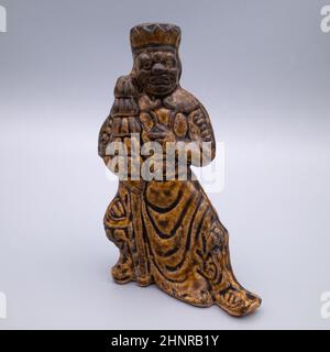 Chinese Amber-Glazed Pottery Figure. Liao Dynasty, 10th-11th century Stock Photo