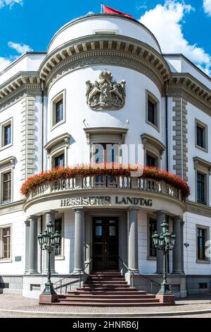 house of politics, the Hessischer Landtag in Wiesbaden Stock Photo