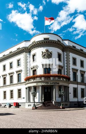 house of politics, the Hessischer Landtag in Wiesbaden Stock Photo