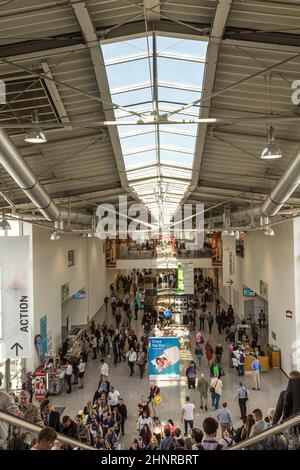 people visit the Photokina in Cologne Stock Photo