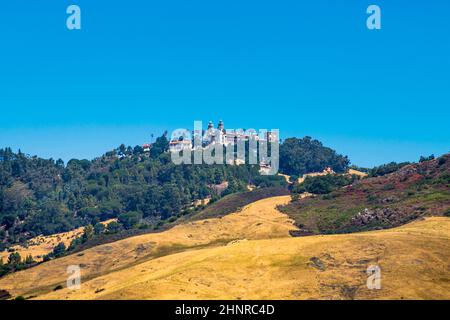 Randolph Hurst castle, the  Disneyland of art at the hills of San Simeon Stock Photo