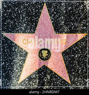 Chuck Norris star on Hollywood Walk of Fame Stock Photo