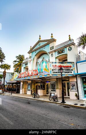 people at Key West cinema theater Strand in Key West Stock Photo