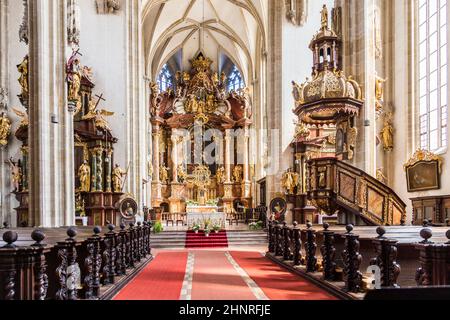 interior of Piarist  Church in Krems Stock Photo