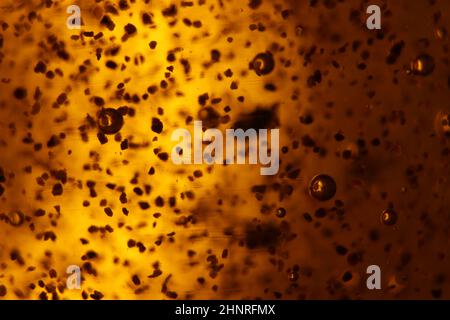 abstract golden background bubbles rare shapes different Stock Photo