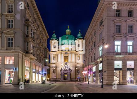 Catholic Church of St. Peter( Katholische Kirche St. Peter),Vienna.Austria. Stock Photo