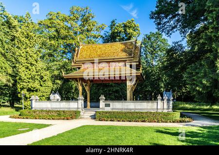 the Thai salo temple in park of Bad Homburg Stock Photo