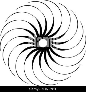 Spiral, swirl, twirl and whirl design elements. Vector - stock vector illustration, clip-art graphics Stock Vector